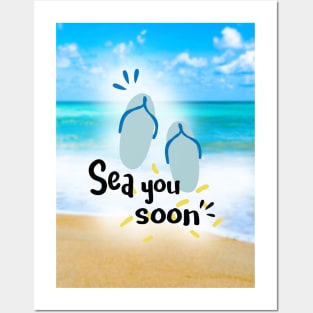 Sea you soon [Positive tropical motivation] Posters and Art